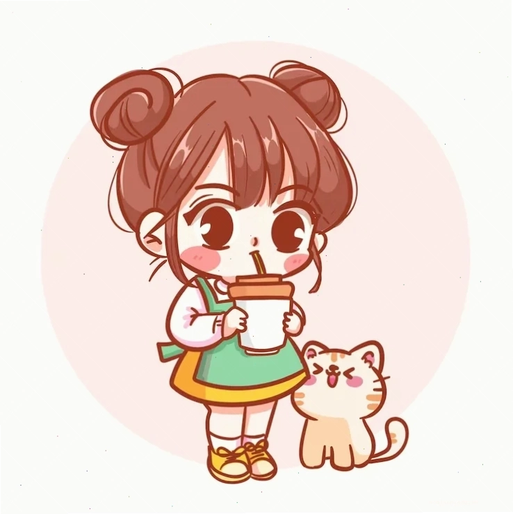 Chibi học đường Hình chibi cô gái dễ thương phong cách học đường