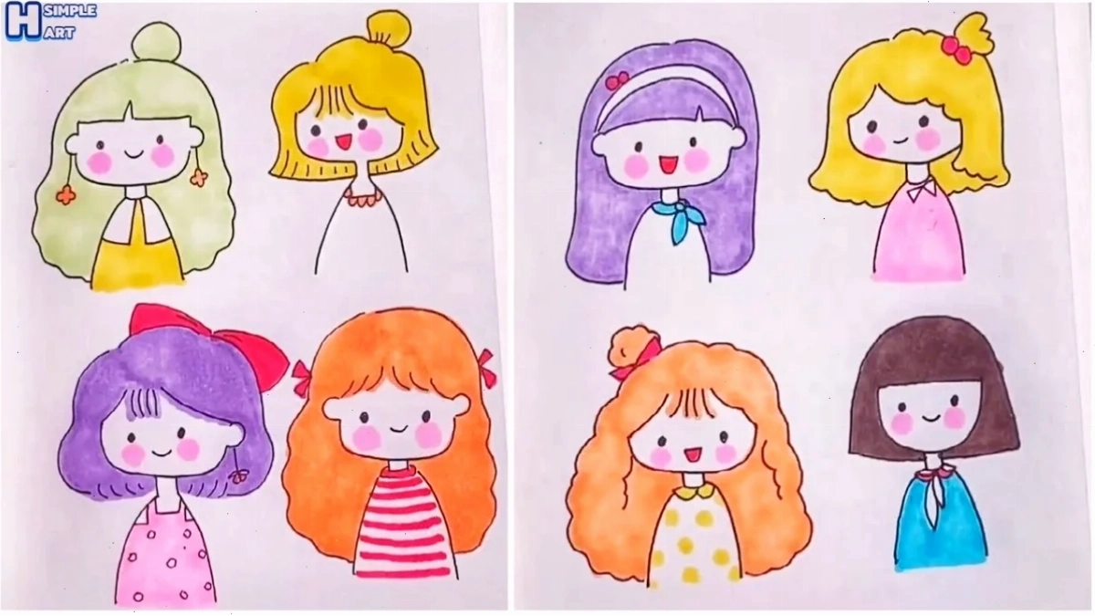 Chibi kẹo ngọt Hình chibi cô gái dễ thương phong cách kẹo ngọt