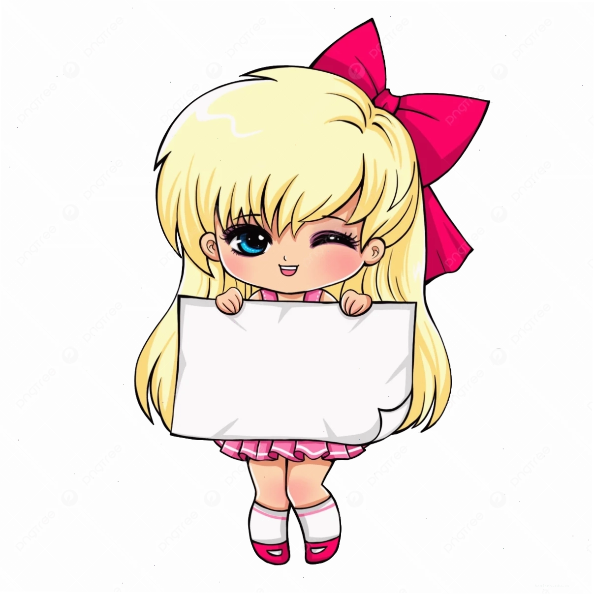 Chibi vườn hoa Hình chibi cô gái dễ thương trong vườn hoa
