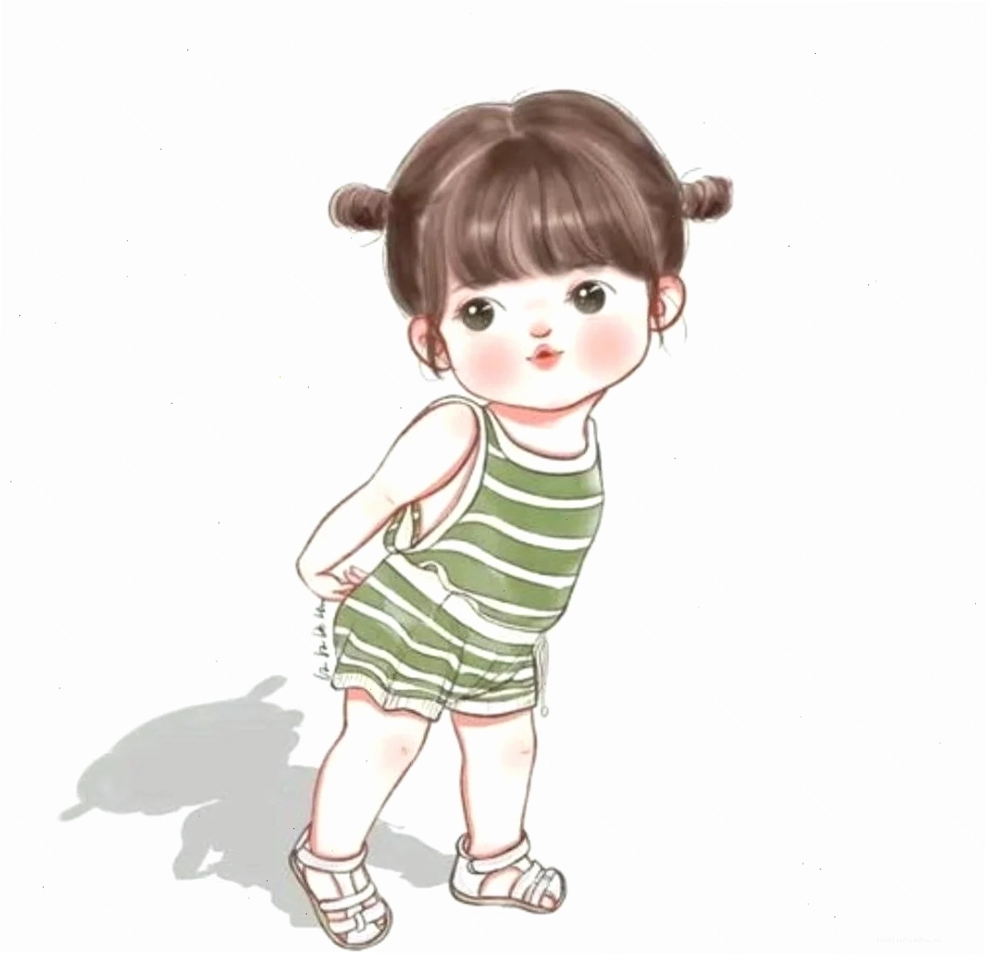 Chibi nhiếp ảnh Hình chibi cô gái dễ thương với chiếc máy ảnh