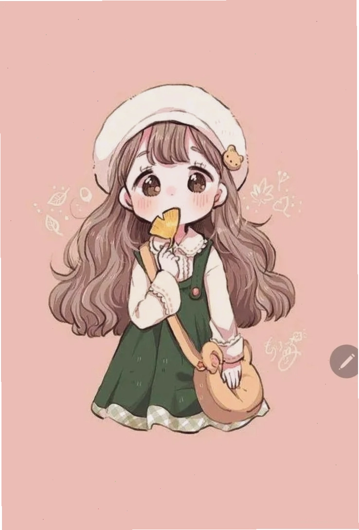 Cô gái chibi nụ cười tươi Một bức hình chibi cô gái dễ thương với nụ cười tỏa nắng