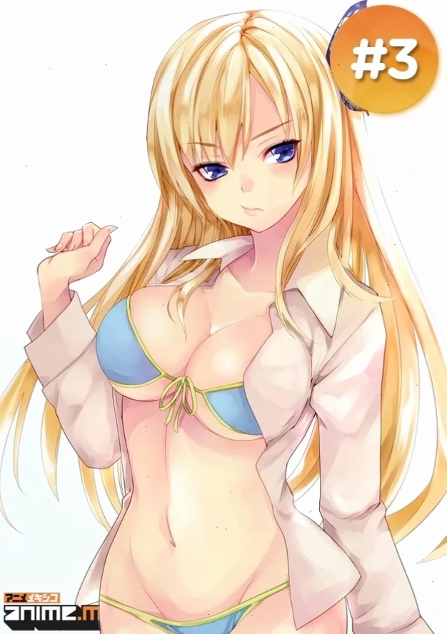 Cô gái anime tóc hồng Một cô nàng gái xinh anime sexy với mái tóc hồng rực rỡ