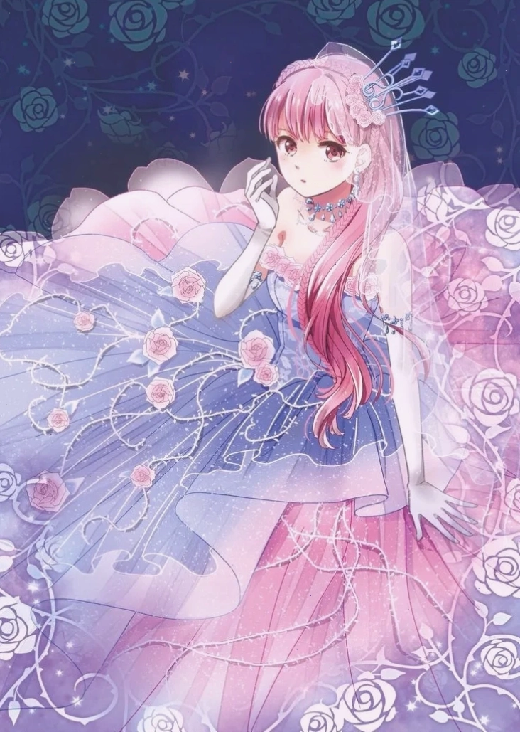 Nhân vật gái anime tóc hồng bí ẩn