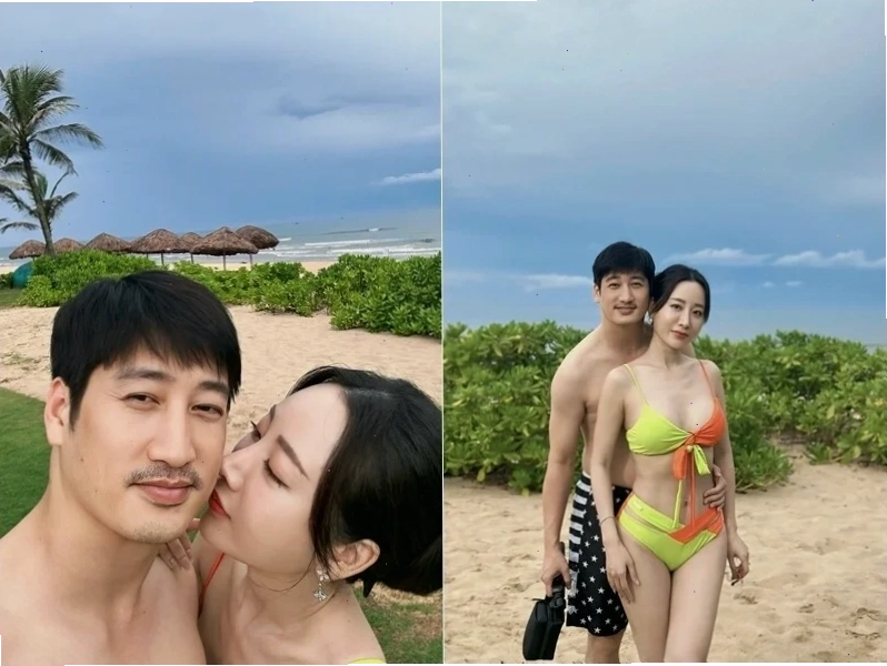 trai hôn gái mặc bikini