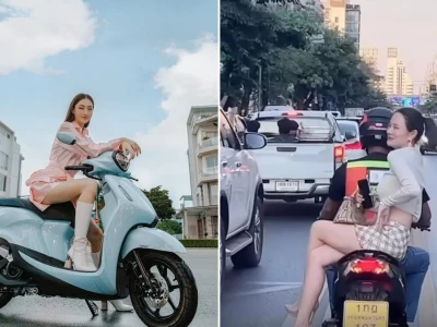 Bí quyết gái mặc váy đi xe máy an toàn và lịch sự nhất