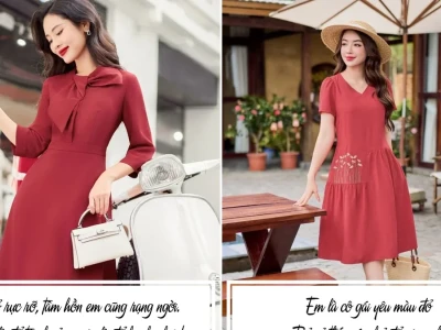 Bí quyết thả thính của em là cô gái mặc đầm đỏ quyến rũ