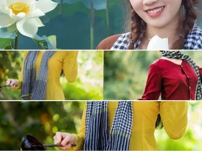 Ngắm nhìn cô gái mặc áo bà ba đậm chất quê hương miền Tây