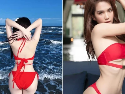 Ngắm trọn vẹn vẻ đẹp của gái xinh mặc bikini đỏ cuốn hút