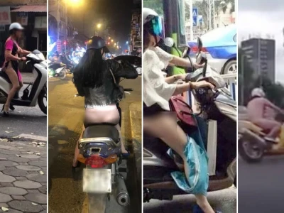 Sự thật vụ cô gái không mặc quần áo đi xe máy tại Vinh
