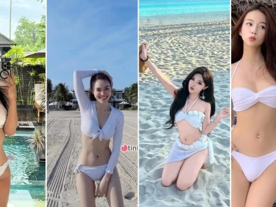 Sức hút khó cưỡng từ ảnh gái mặc bikini trắng