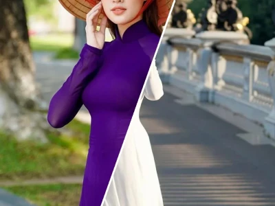 Vẻ đẹp người con gái đẹp mặc chiếc áo dài rạng ngời