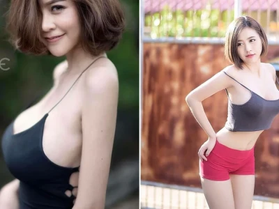 Vẻ đẹp quyến rũ của gái Thái mặc áo 2 dây trắng trẻo