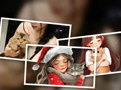 Xúc động hình ảnh cô gái ôm mèo giữa muôn vàn khó khăn